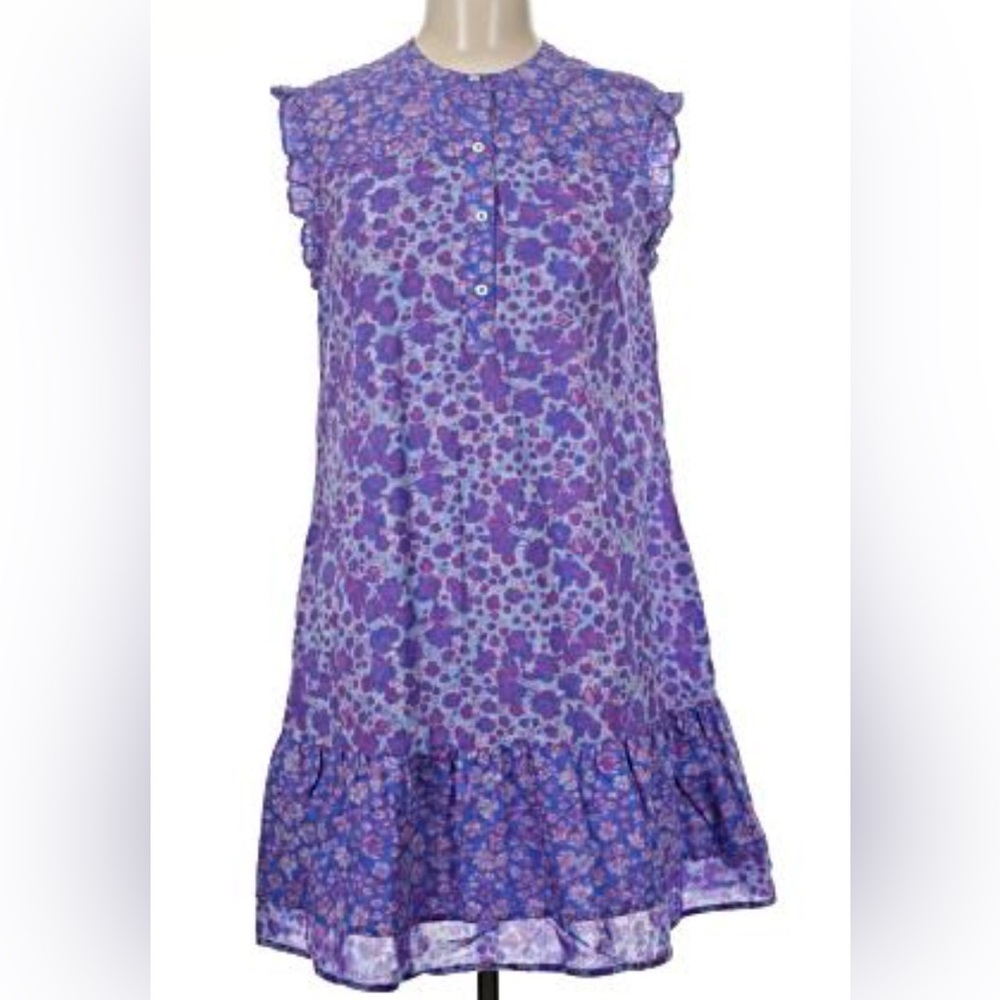 Vineyard Vines Purple Floral Button-Front Dress NWOT